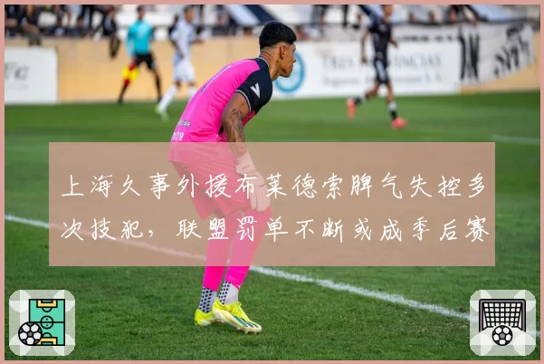 上海久事外援布莱德索脾气失控多次技犯,联盟罚单不断或成季后赛定时炸弹